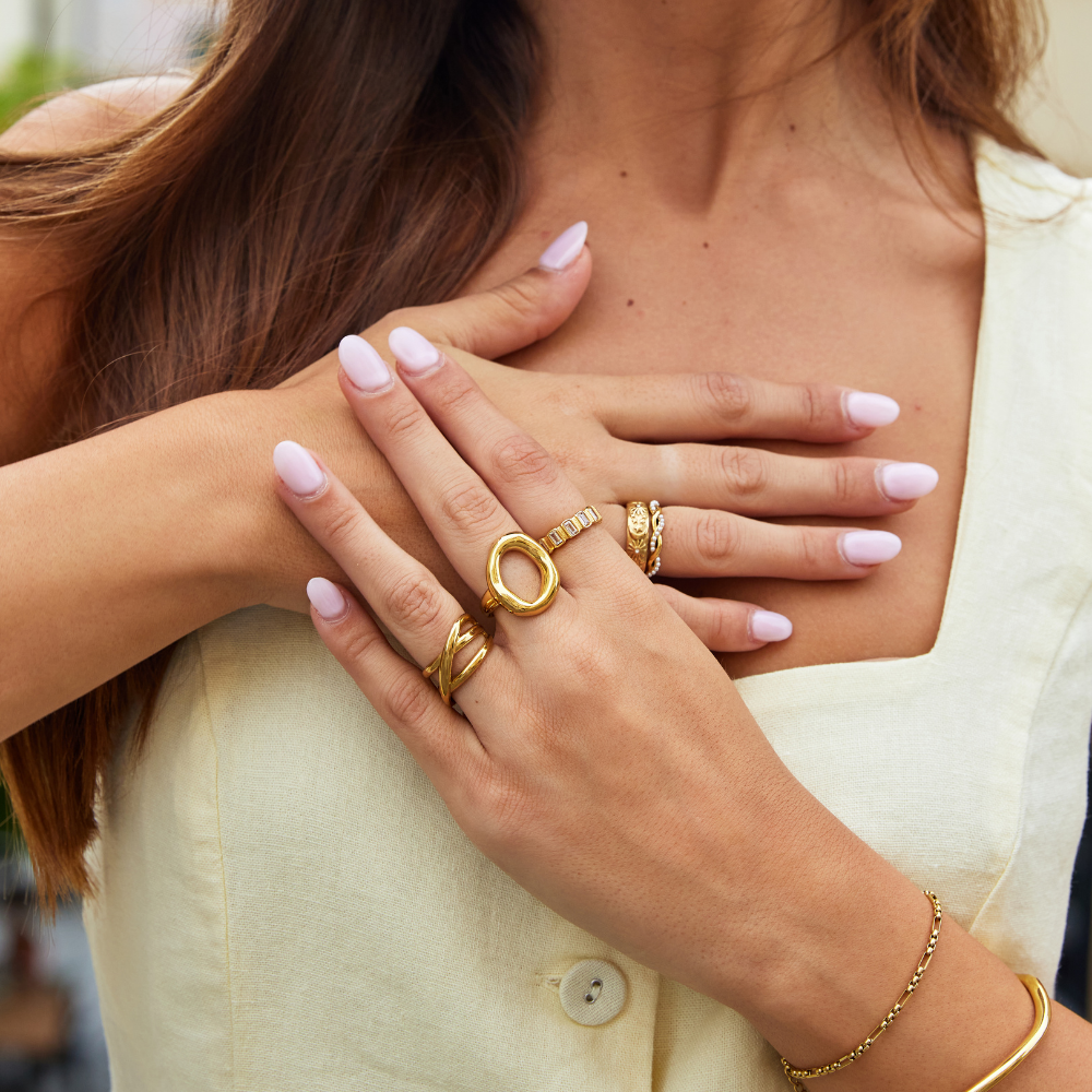 Vina Melted Gold Ring