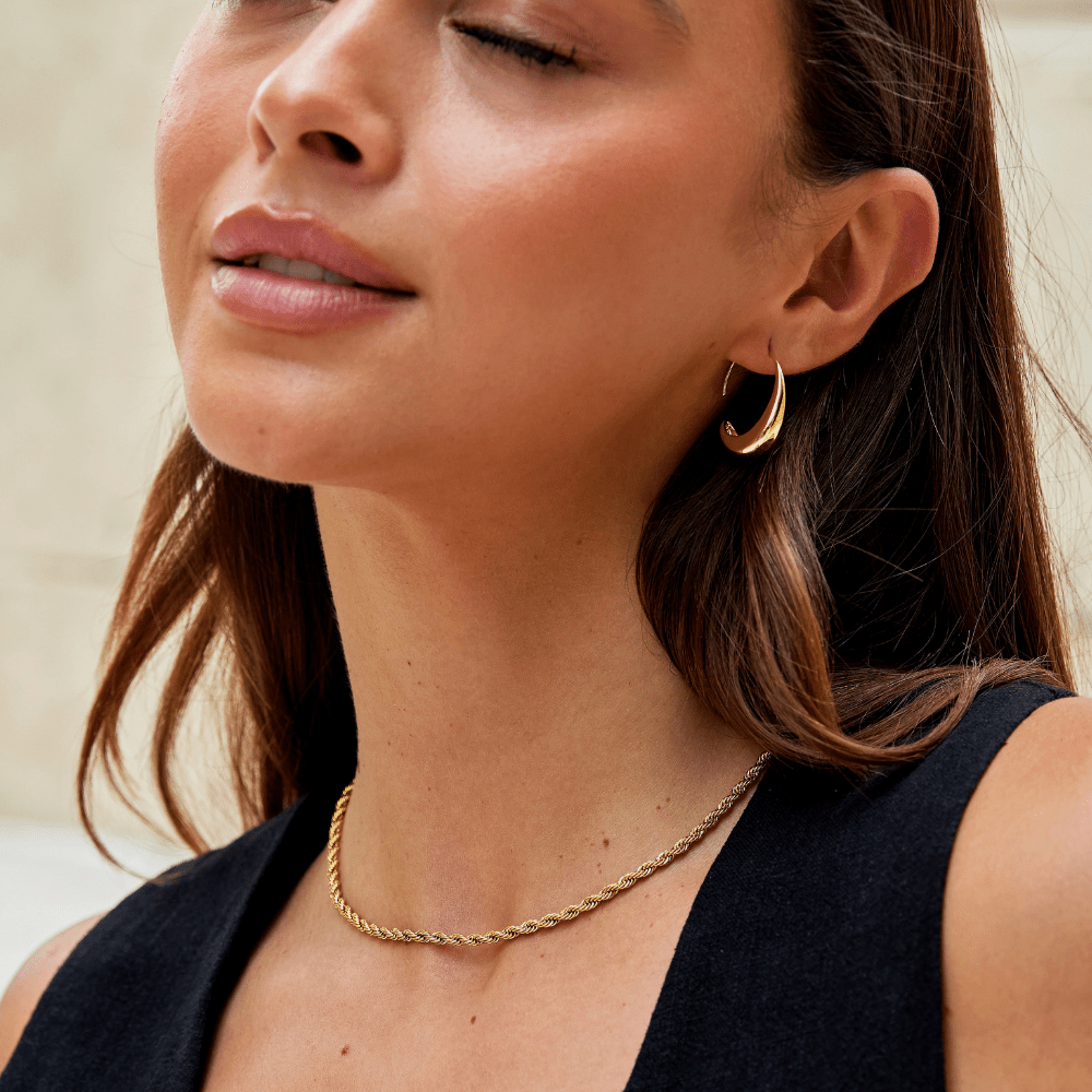 Classic Drop Hoop Earrings - Beautiful Earth Boutique