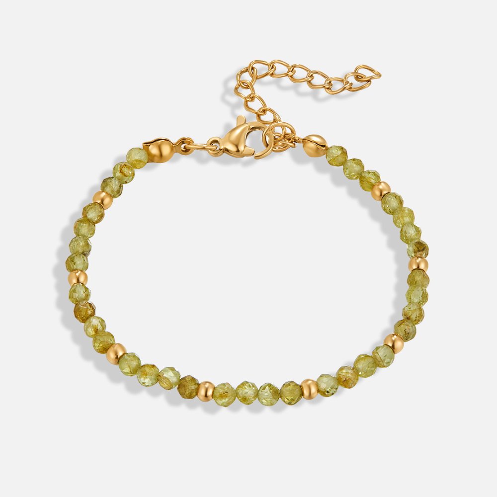Green Peridot Bead Bracelet - Beautiful Earth Boutique