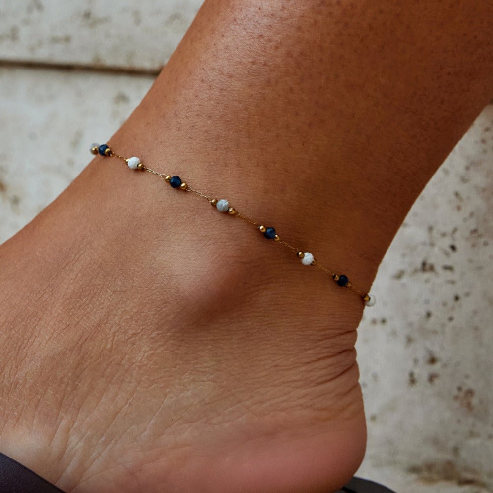 Lulu Natural Stone Anklet - Beautiful Earth Boutique