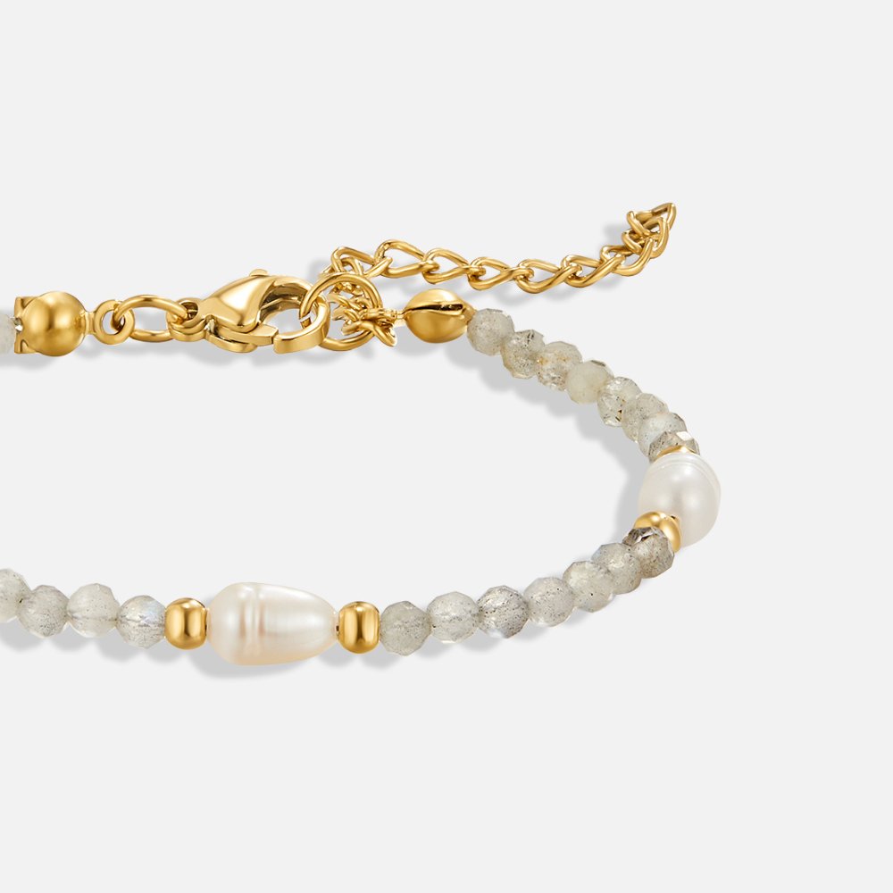 Moonstone & Pearl Bead Bracelet - Beautiful Earth Boutique