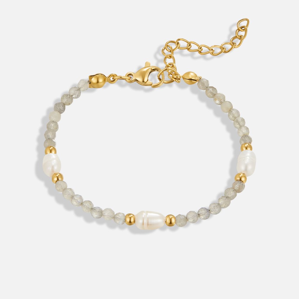 Moonstone & Pearl Bead Bracelet - Beautiful Earth Boutique