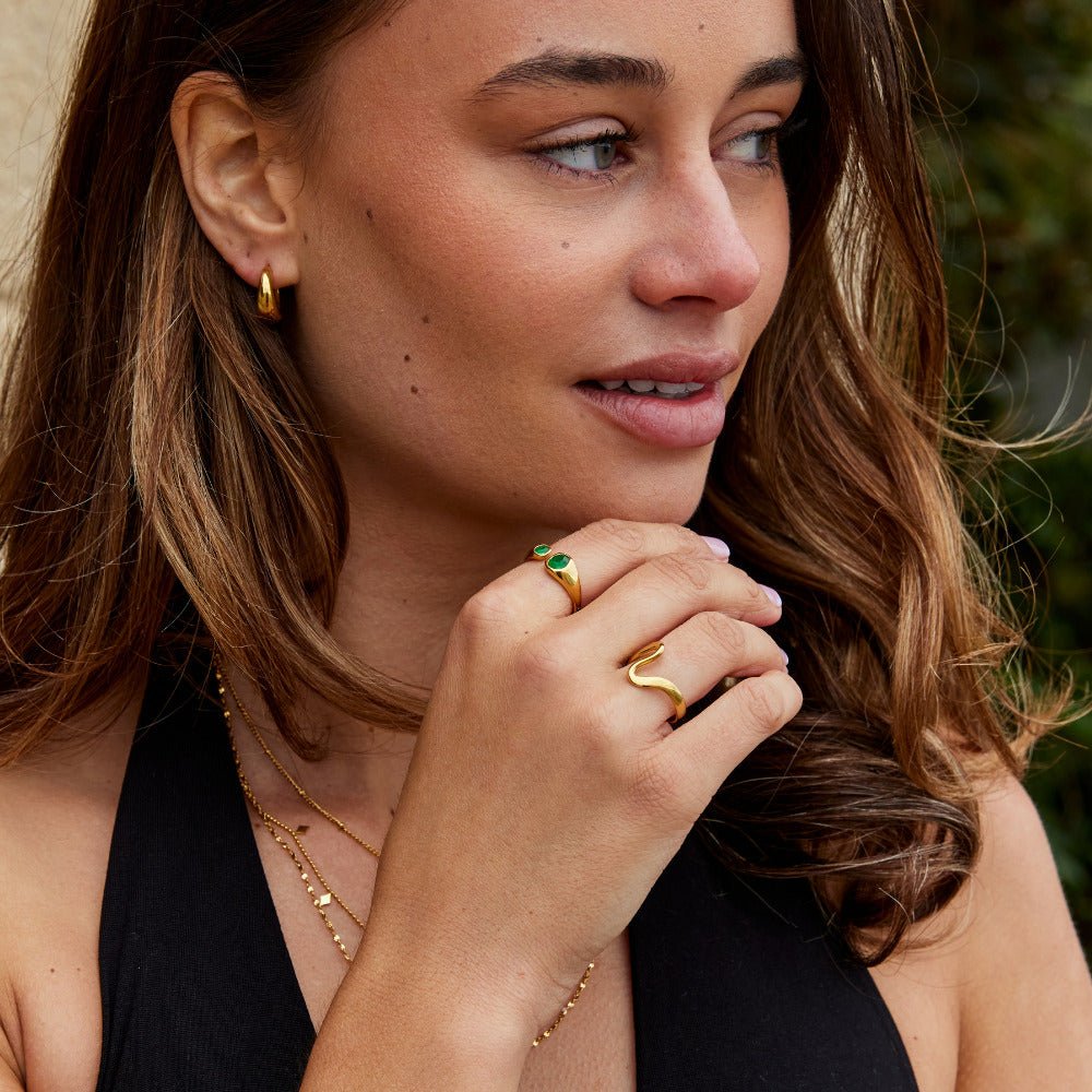 Vintage Green Emerald Wrap Ring - Beautiful Earth Boutique