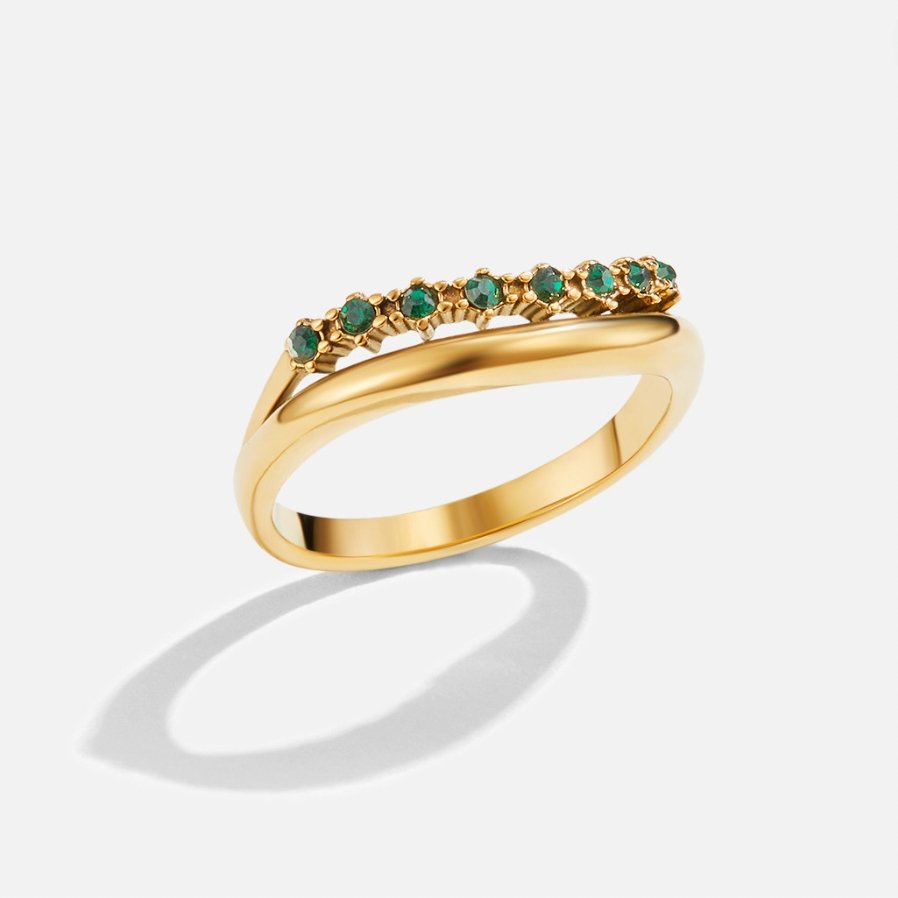 Marissa Emerald Green Layered Ring - Beautiful Earth Boutique