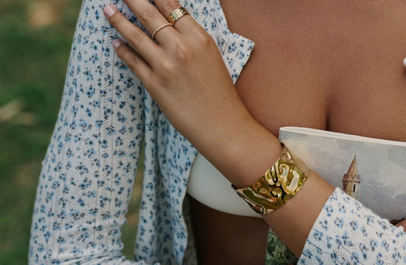 Dorcas Hammered Gold Ring - Beautiful Earth Boutique
