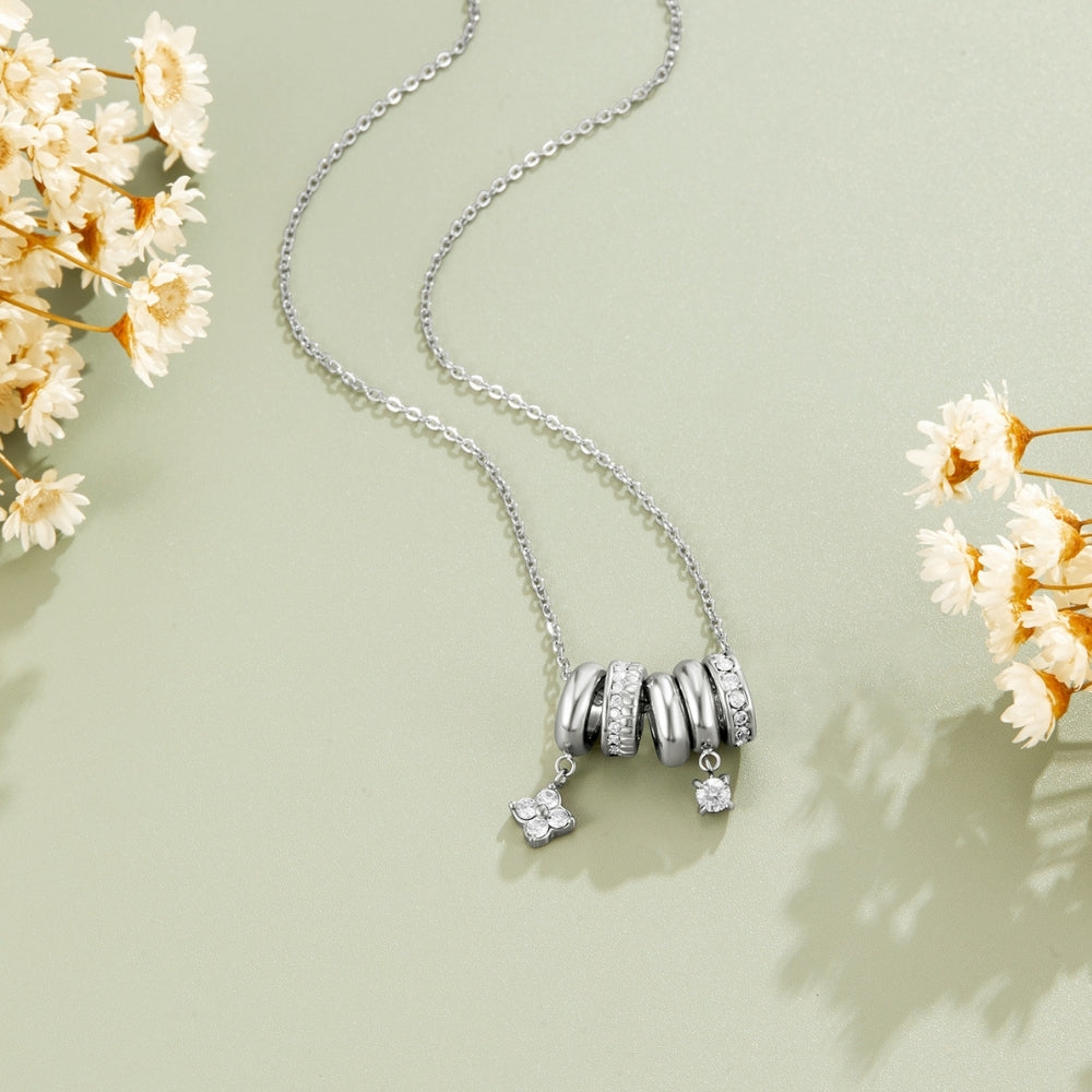 Aurea Silver Ring Pendant Necklace