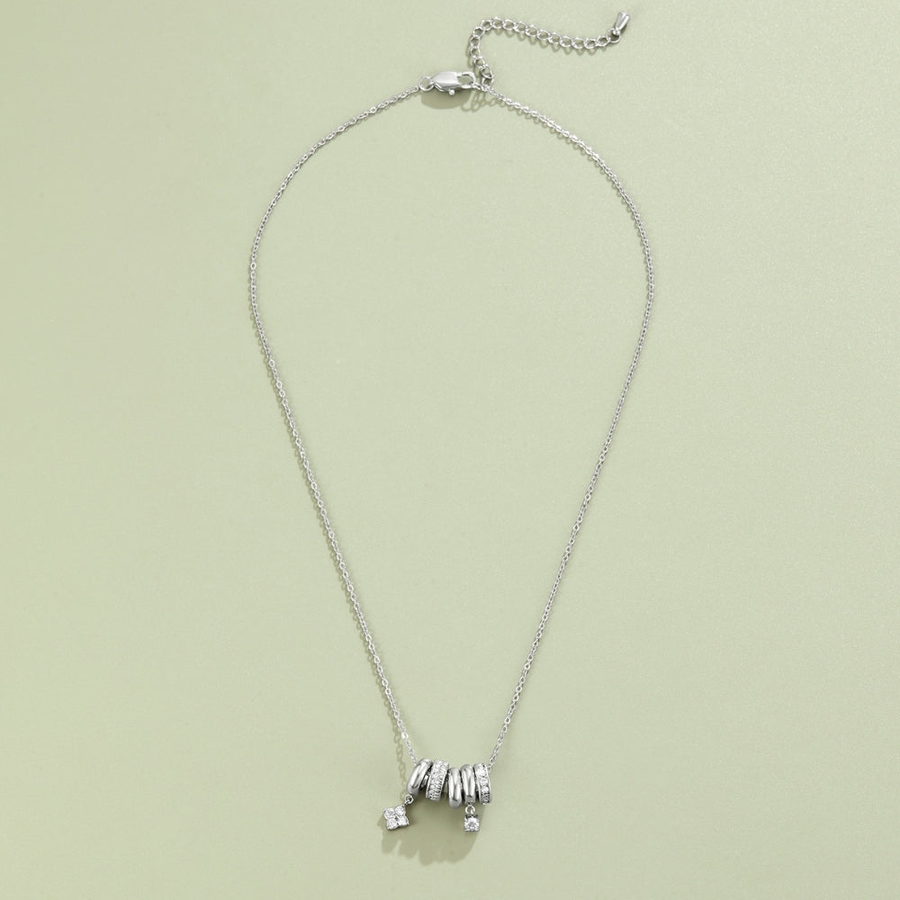 Aurea Silver Ring Pendant Necklace