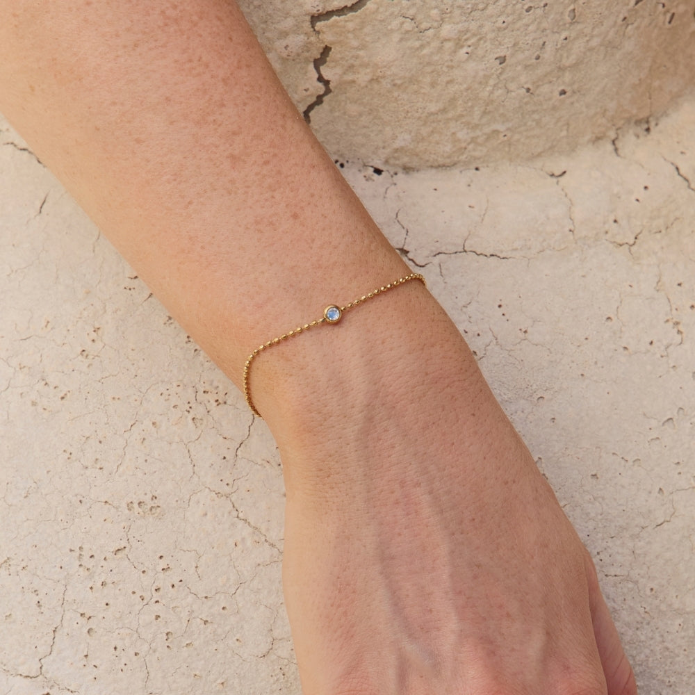 Beaded Gold Aurora Crystal Bracelet
