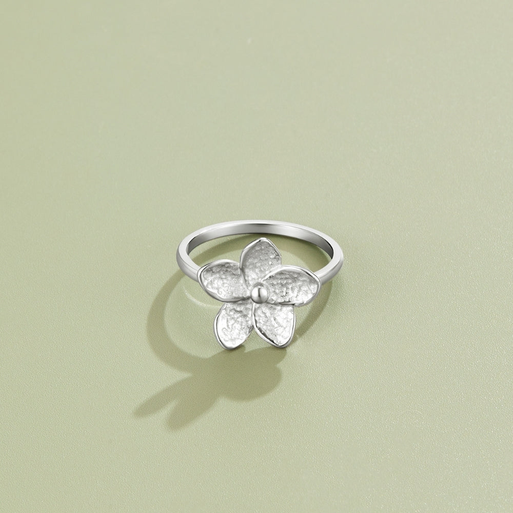 Blooming Silver Flower Ring