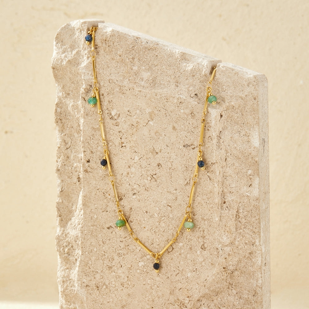 Elara Stone Droplet Necklace