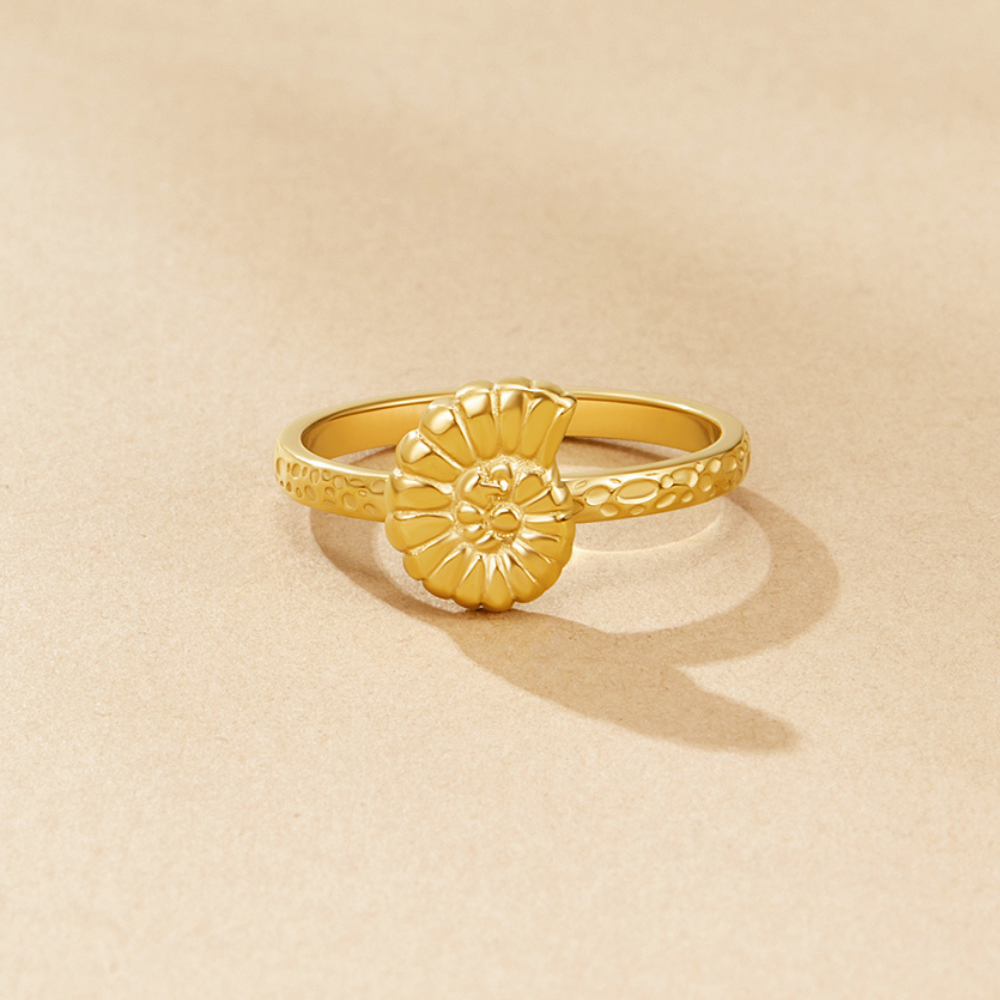 Golden Spiral Shell Ring