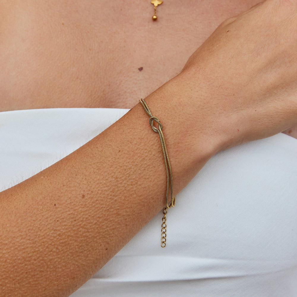 Knotted Gold Chain Bracelet - Beautiful Earth Boutique