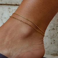 Pia Gold Layered Anklet - Beautiful Earth Boutique