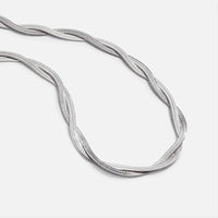 Silver Chiara Twist Snake Chain Necklace