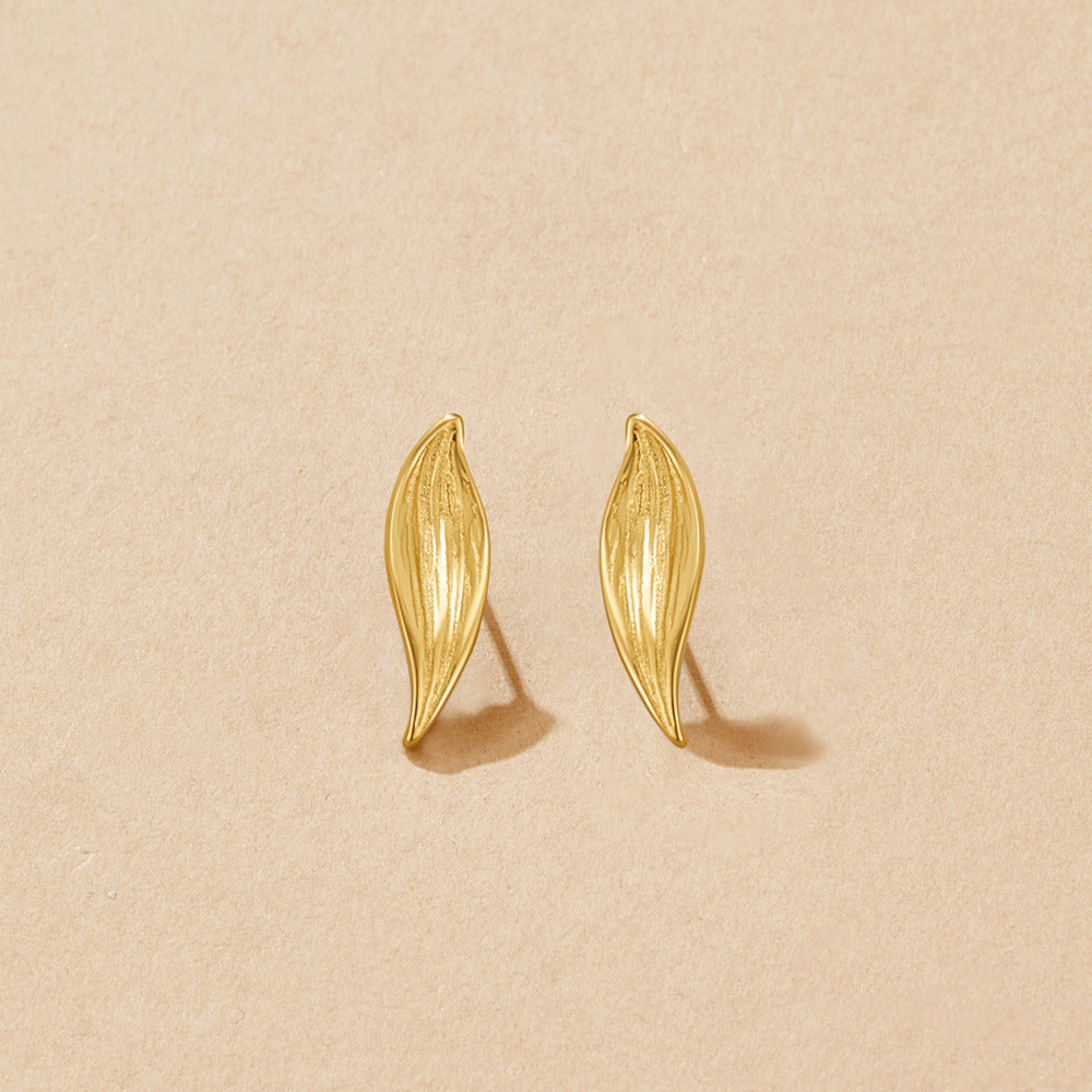 Vintage Monet Gold Leaf Earrings