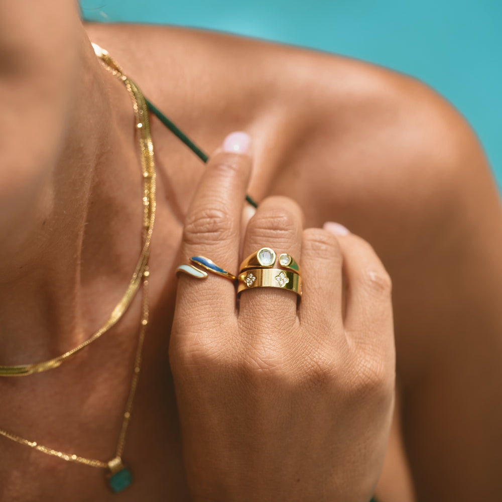 Vintage Aquamarine Wrap Ring