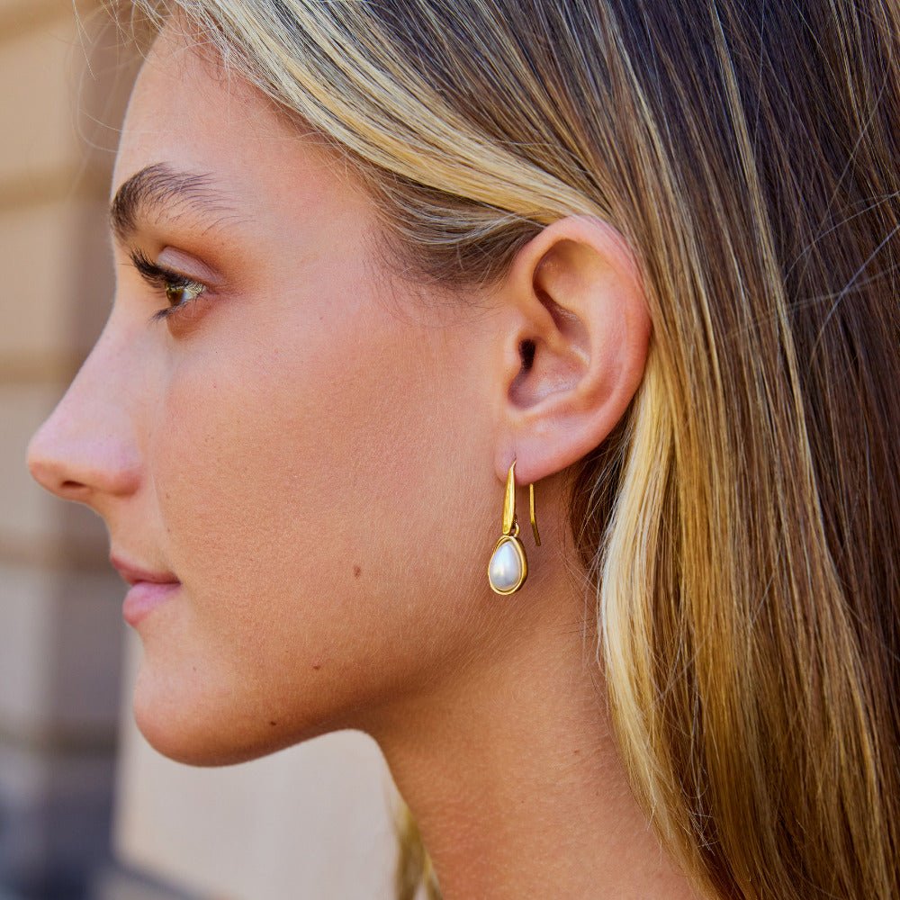 Agatha Pearl Drop Earrings - Beautiful Earth Boutique