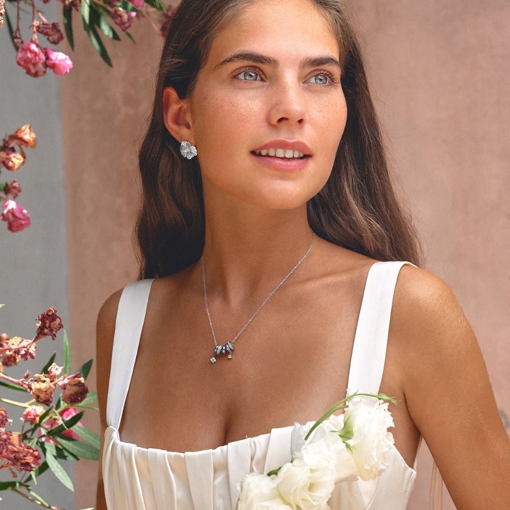 Aurea Silver Ring Pendant Necklace - Beautiful Earth Boutique