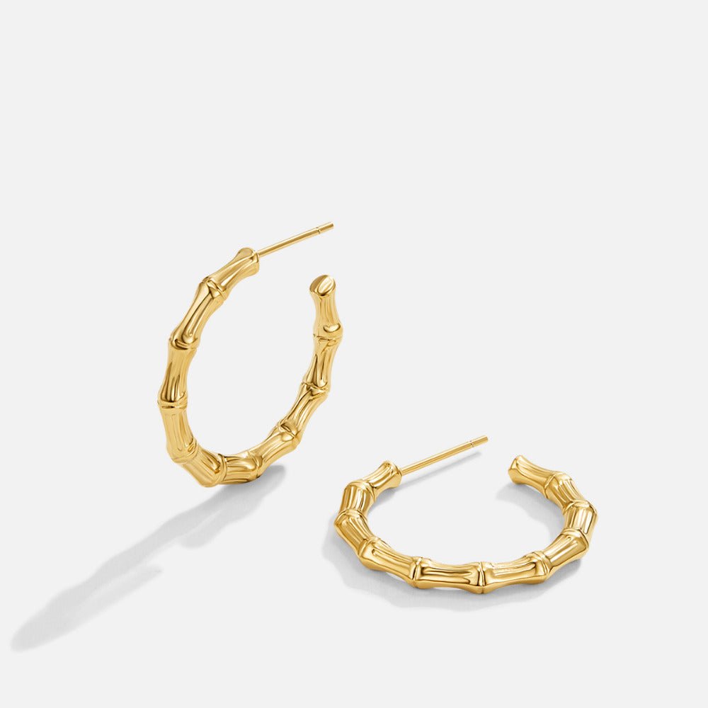 Classic Hoop Bamboo Earrings - Beautiful Earth Boutique