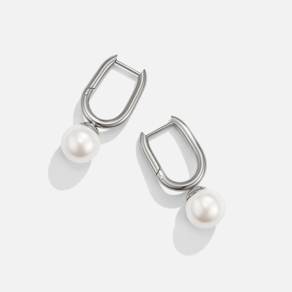 Cora Pearl Silver Hoop Earrings - Beautiful Earth Boutique