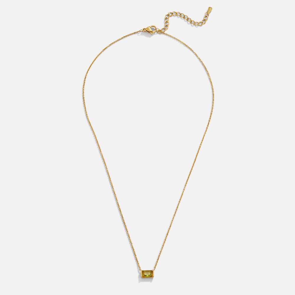 Crystal Peridot Pendant Necklace - Beautiful Earth Boutique