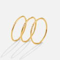 Eula Gold & Crystal Band Ring Set - Beautiful Earth Boutique