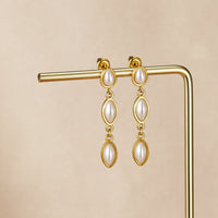 Gold Serena Pearl Drop Earrings - Beautiful Earth Boutique