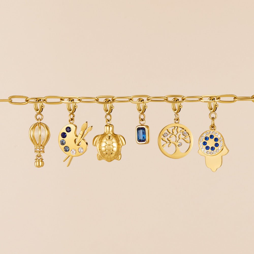 Golden Hot Air Balloon Charm - Beautiful Earth Boutique