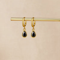 Golden Midnight Teardrop Earrings - Beautiful Earth Boutique
