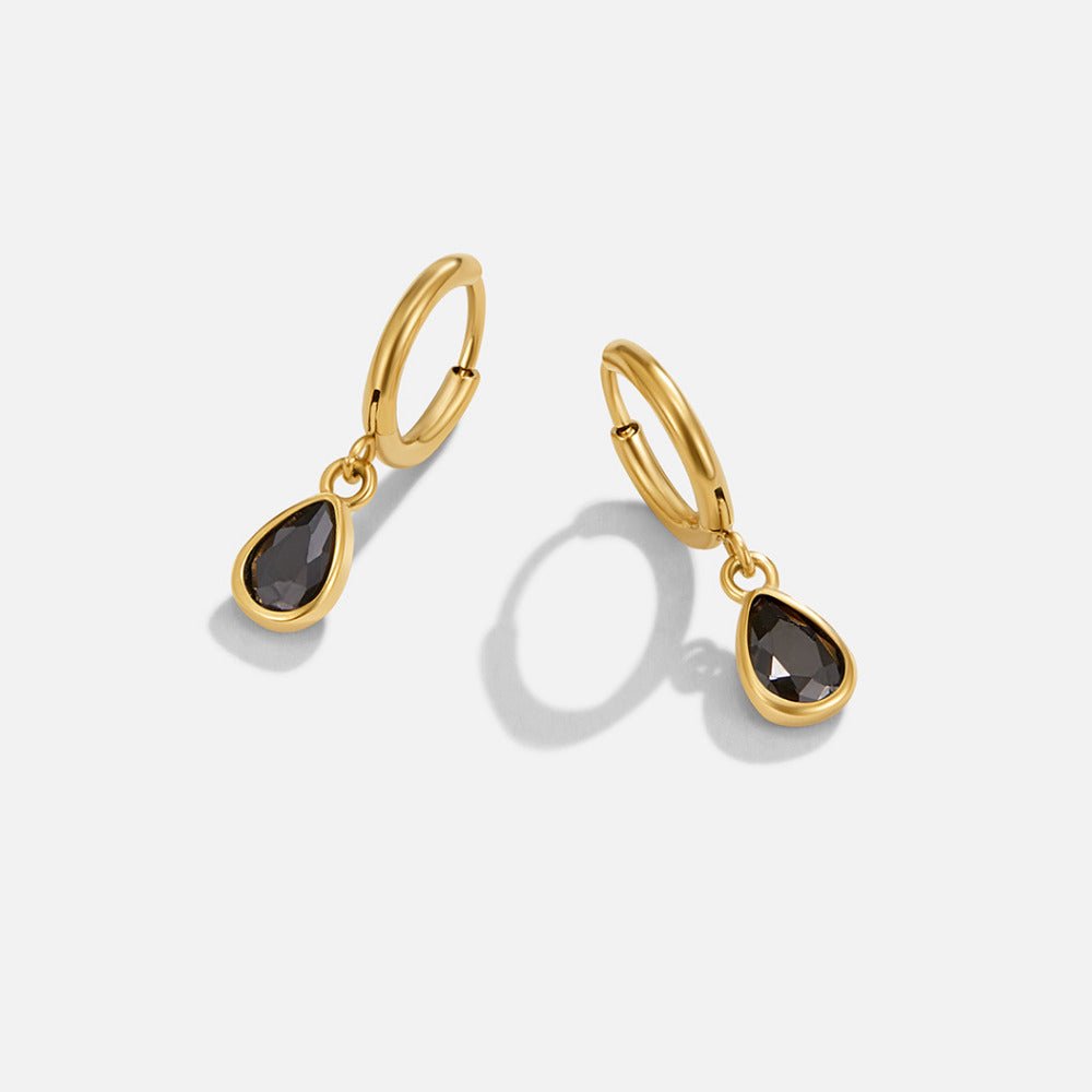 Golden Midnight Teardrop Earrings - Beautiful Earth Boutique