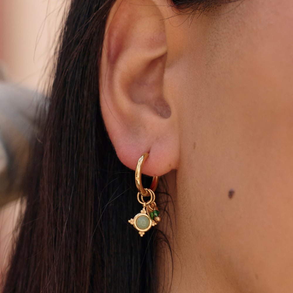 Green Aventurine Charm Earrings - Beautiful Earth Boutique