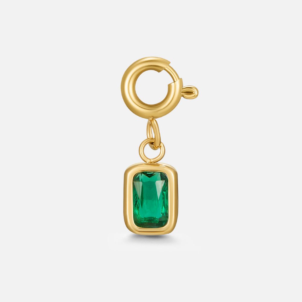 Green Emerald Crystal Charm - Beautiful Earth Boutique