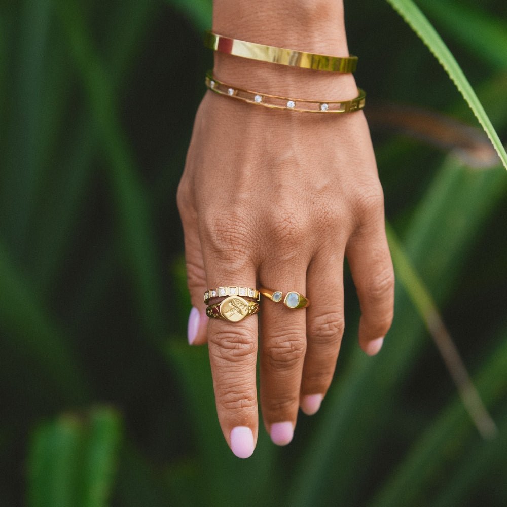 Hera Gold Crystal Ring - Beautiful Earth Boutique