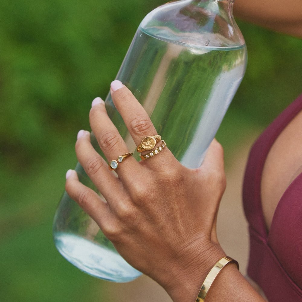Hera Gold Crystal Ring - Beautiful Earth Boutique