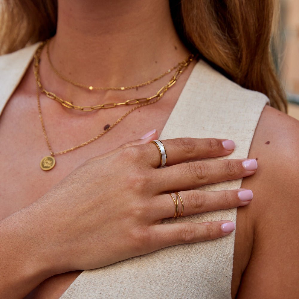 Ivory Pearl Gold Ring - Beautiful Earth Boutique
