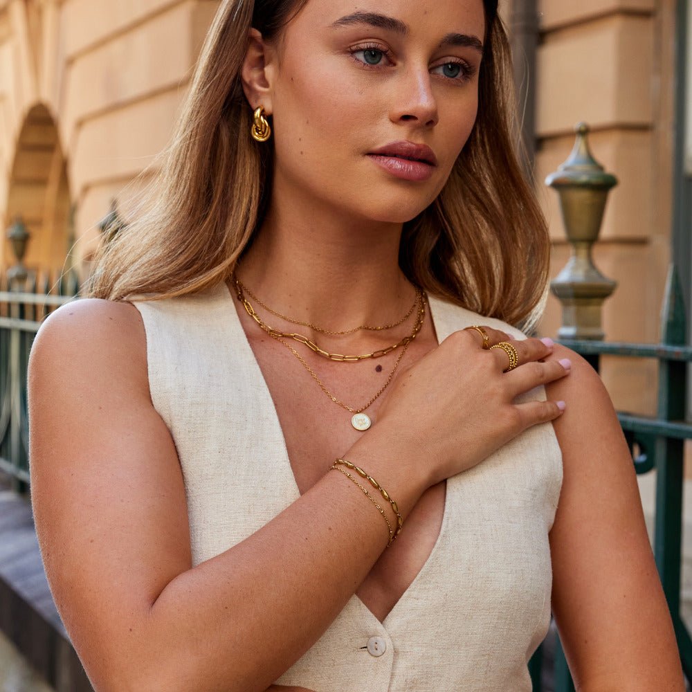 Layered Gold Wave Bracelet - Beautiful Earth Boutique