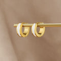 Leigh White Hoop Earrings - Beautiful Earth Boutique