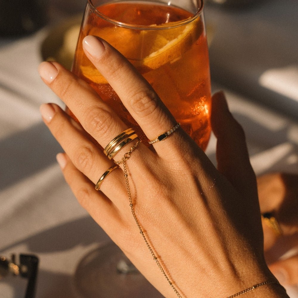 Lia Layered Gold Ring - Beautiful Earth Boutique