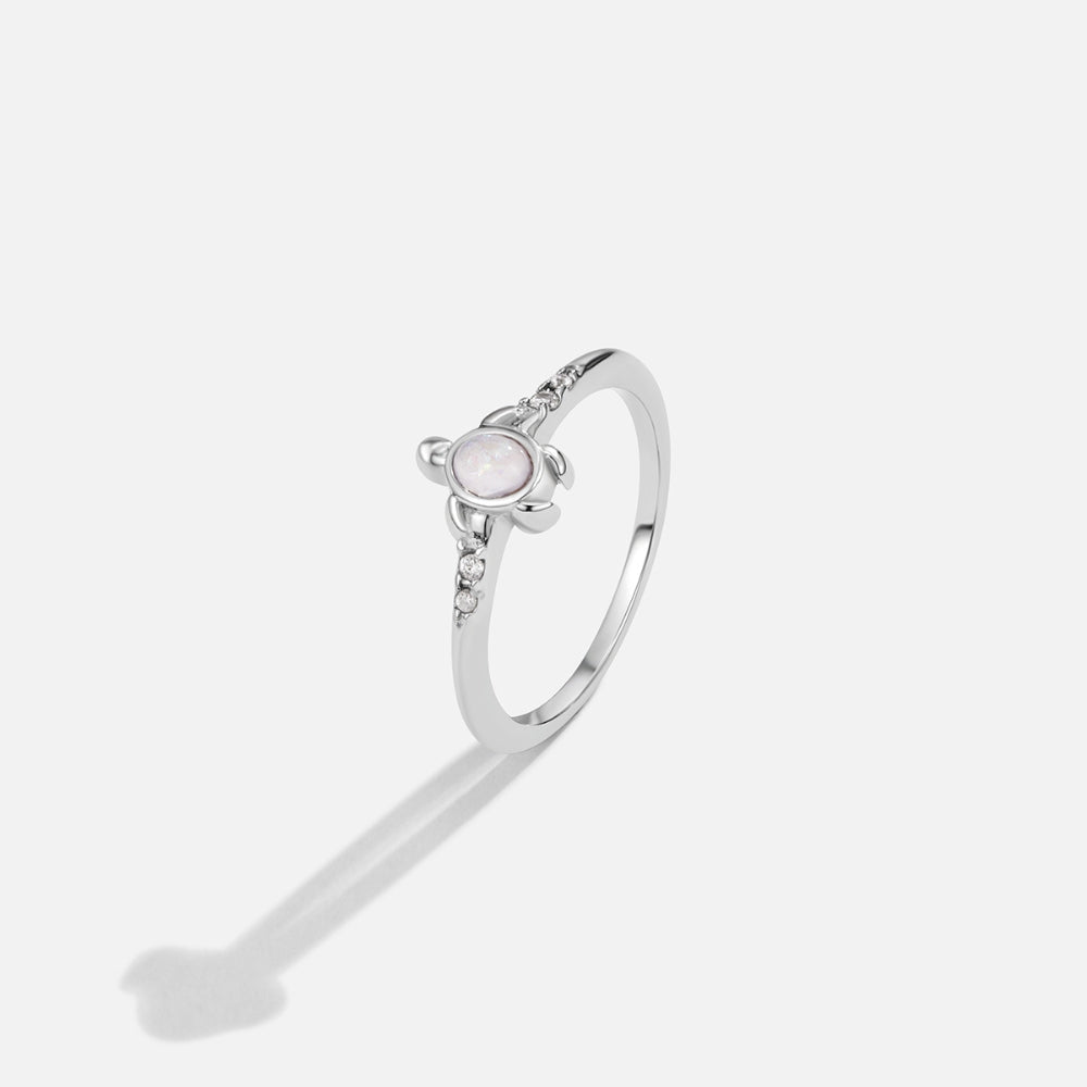 Opal Silver Turtle Ring - Beautiful Earth Boutique