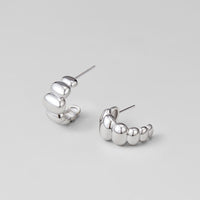 Rene Silver Puff Earrings - Beautiful Earth Boutique