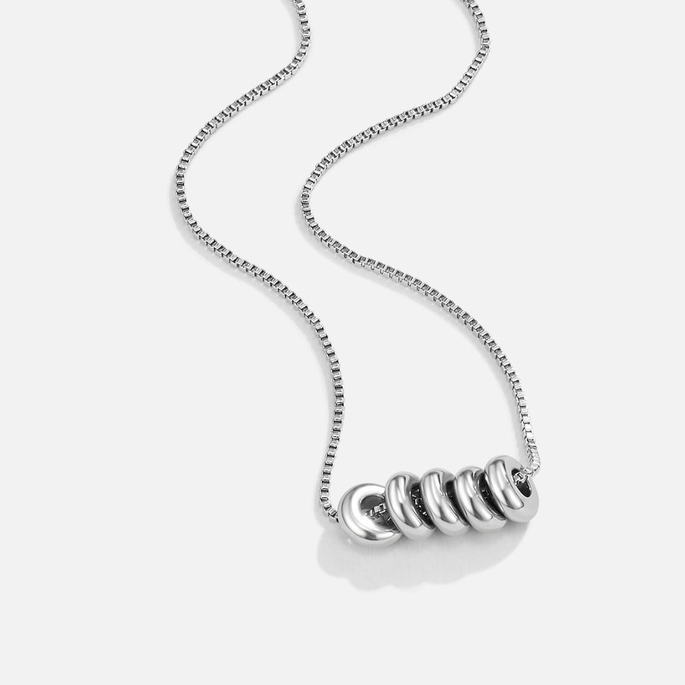 'Rings of Hapiness' Silver Necklace - Beautiful Earth Boutique