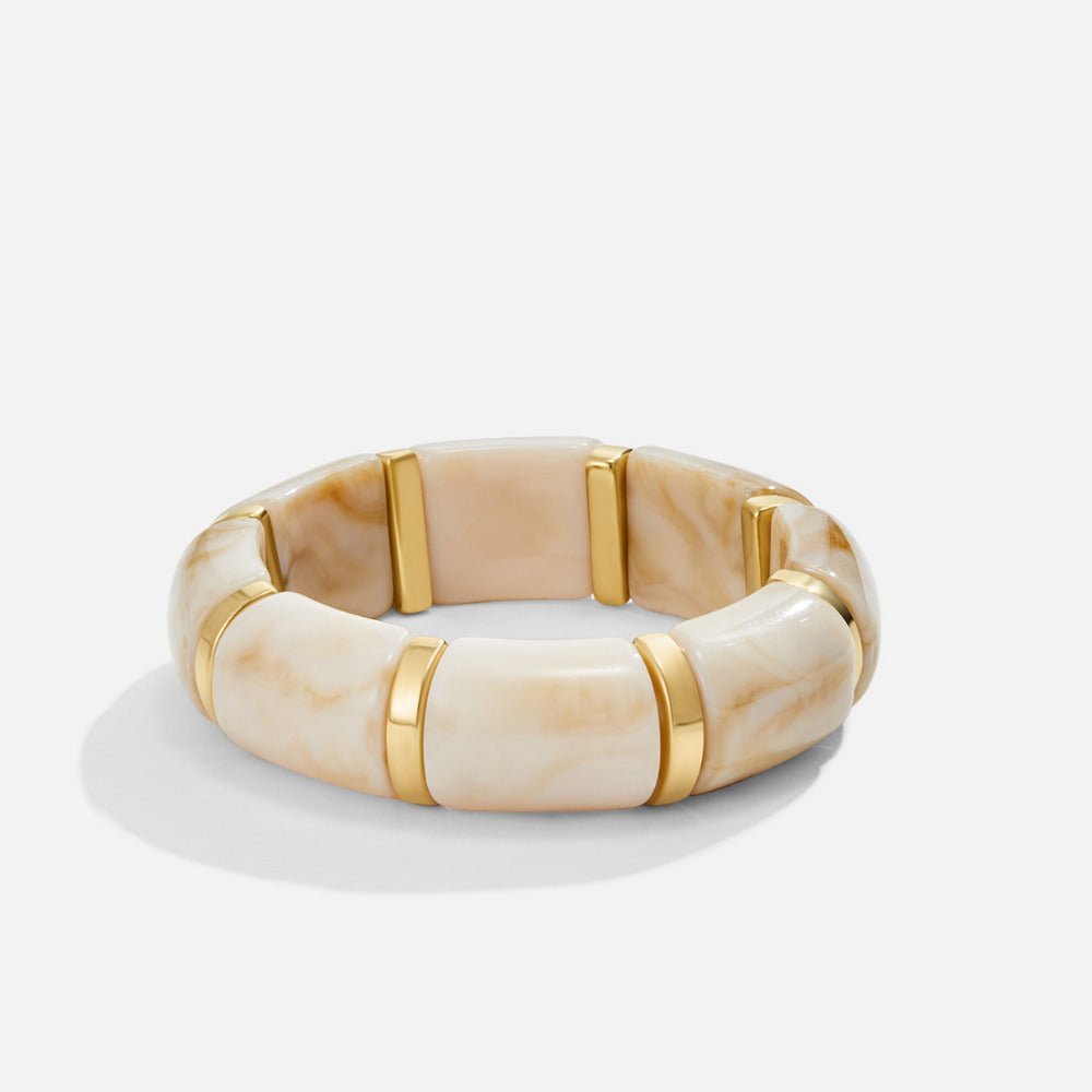 Sabina White Marbled Bracelet - Beautiful Earth Boutique