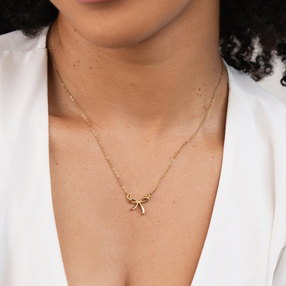 Serenity Bow Pendant Necklace - Beautiful Earth Boutique