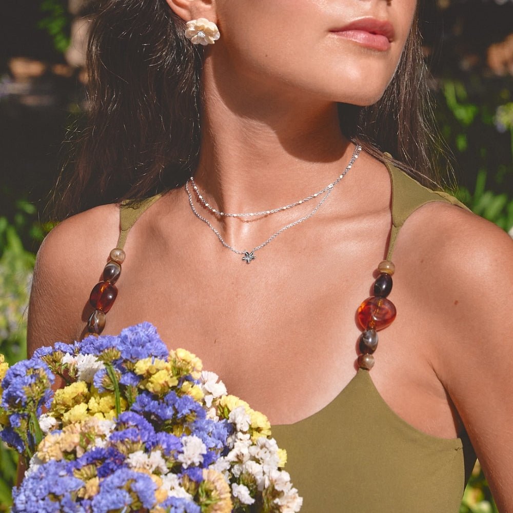 Silver Blossom Pendant Necklace - Beautiful Earth Boutique