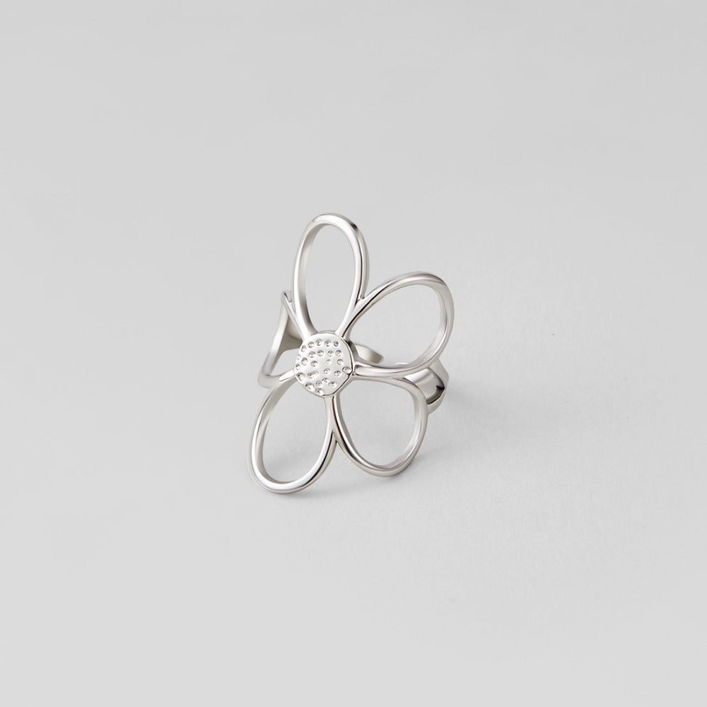 Silver Daisy Flower Ring - Beautiful Earth Boutique