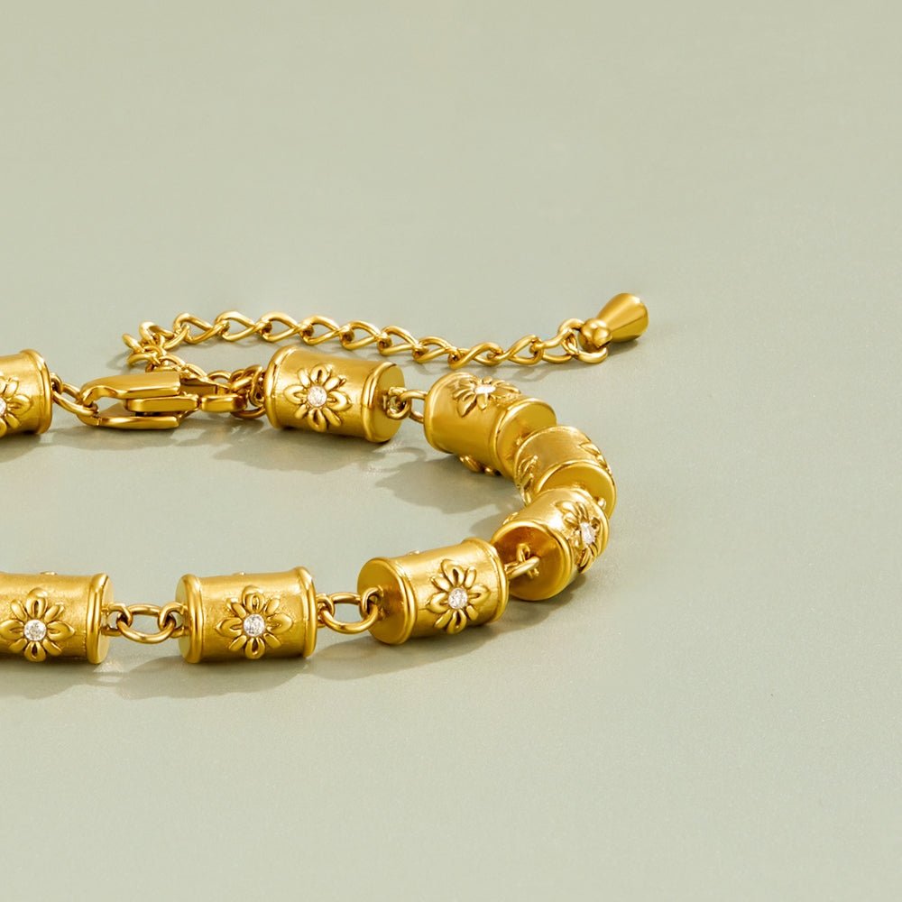 Stellar Gold Barrel Bracelet - Beautiful Earth Boutique