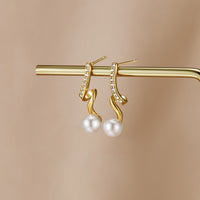 Tamara Pearl Wave Earrings - Beautiful Earth Boutique