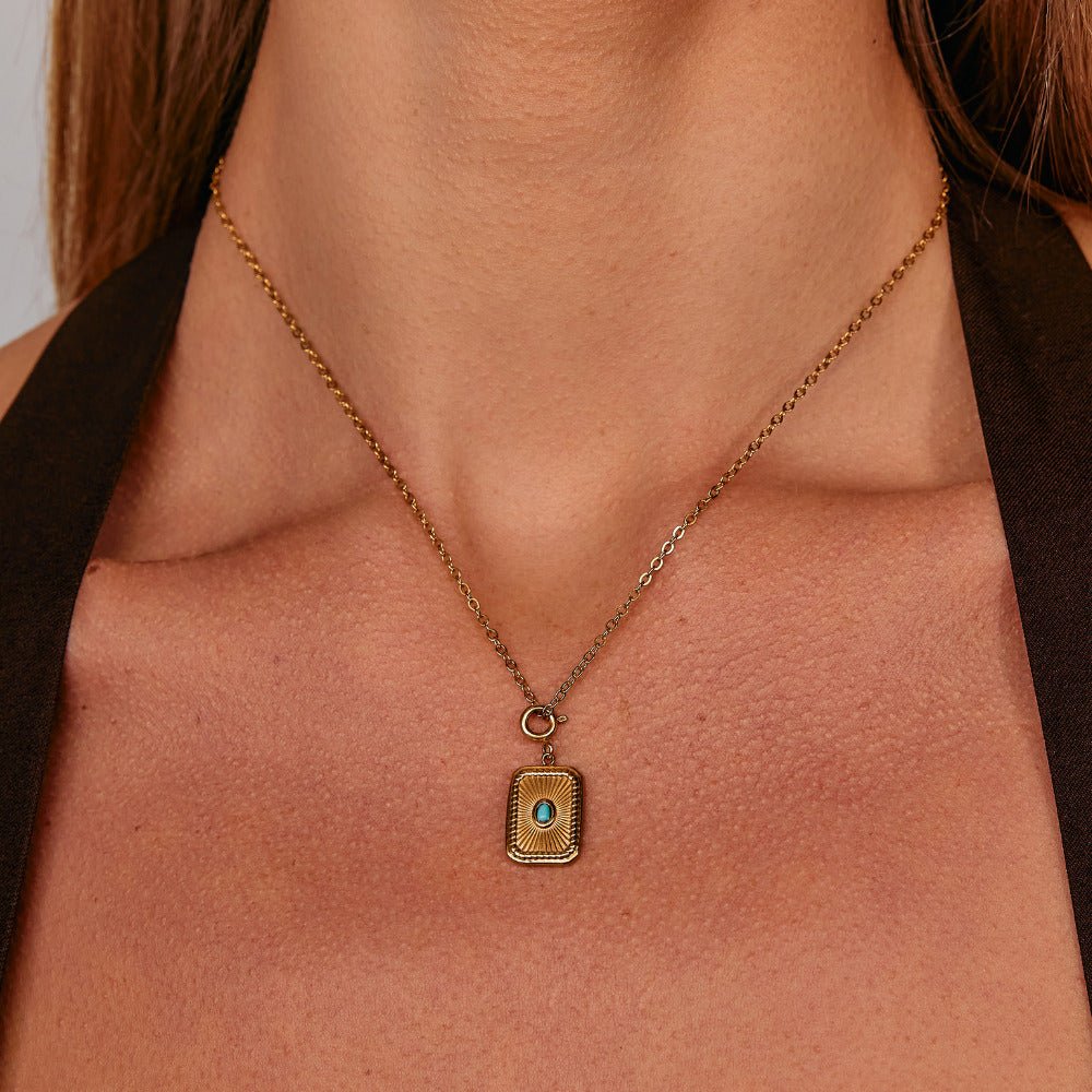 Turquoise Sunburst Charm - Beautiful Earth Boutique