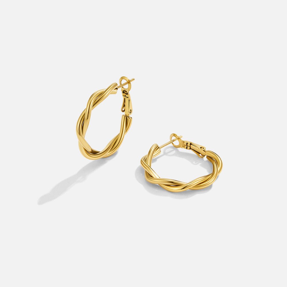 Twisted Celine Hoop Earrings - Beautiful Earth Boutique