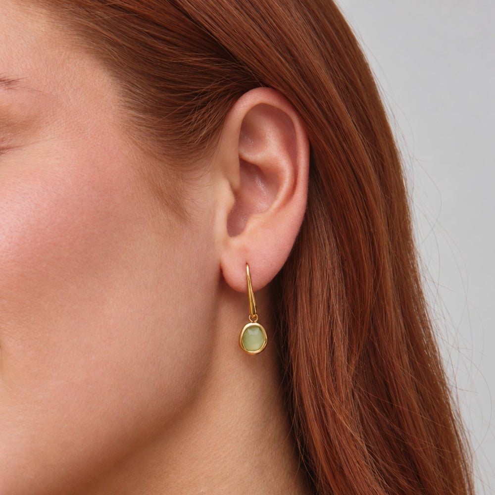 Vintage Aquamarine Drop Earrings - Beautiful Earth Boutique